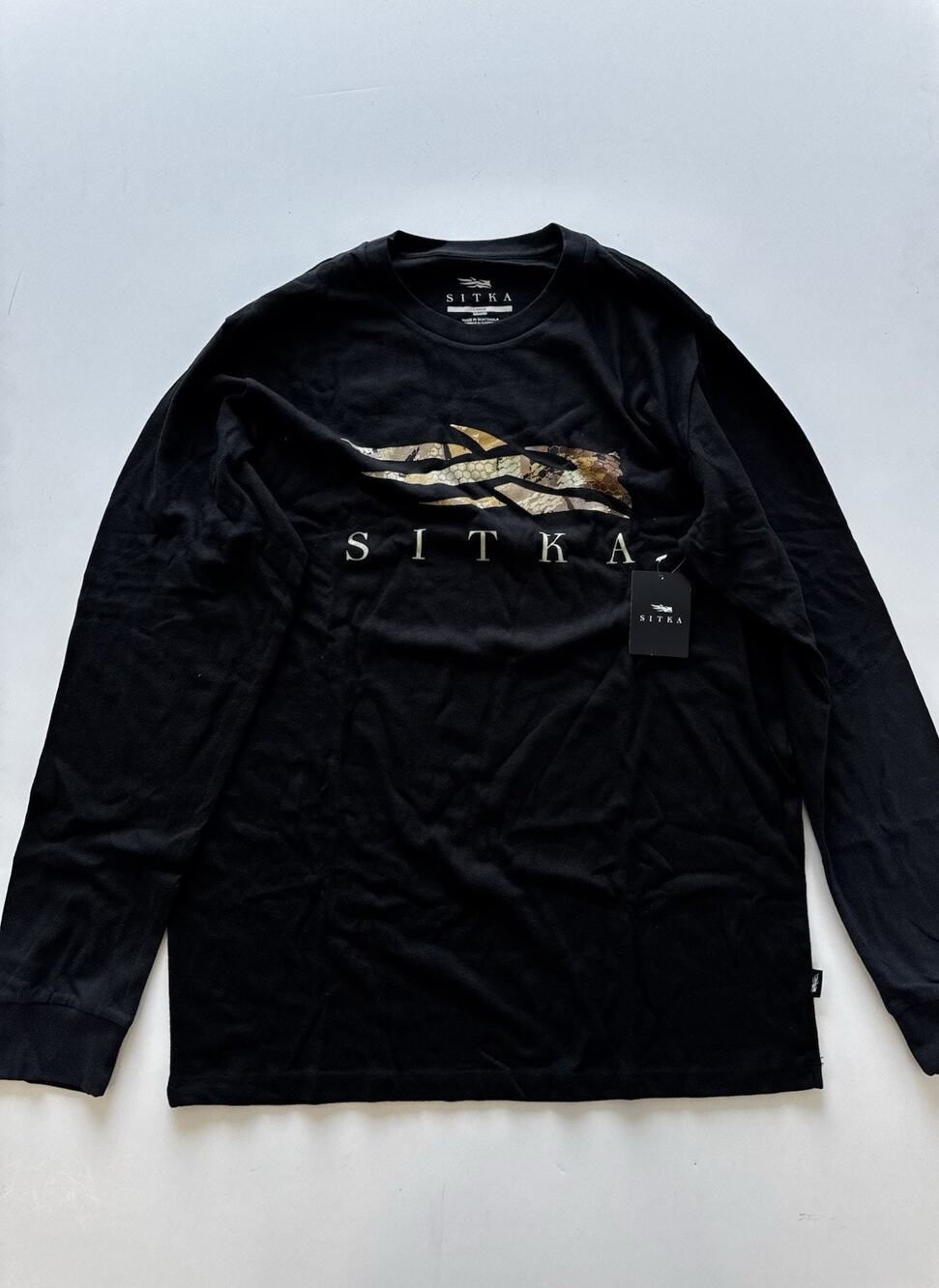 Sitka Icon Optifade Long Sleeve Tee Black Water fowl-MEN-Large